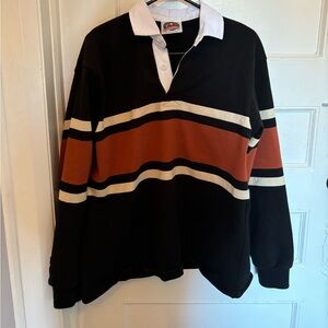 Kotn Barbarian Rugby shirt size S in black / orange